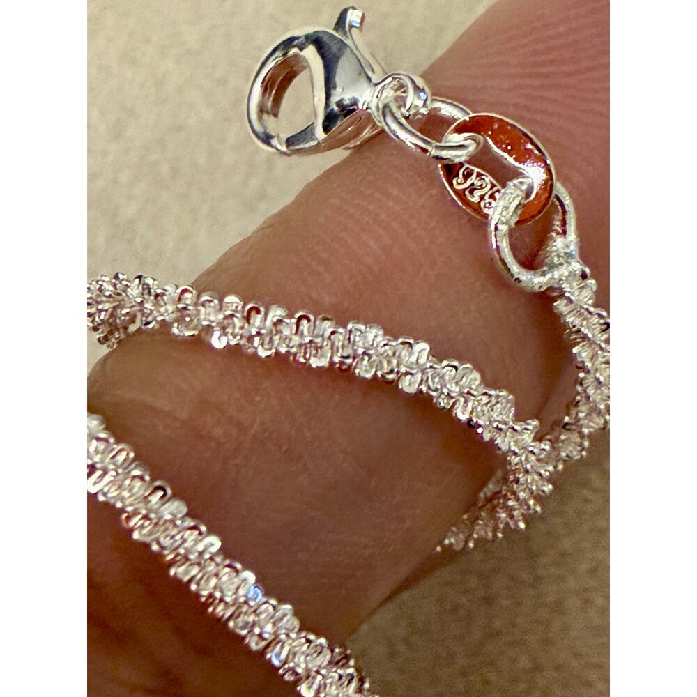 925 Sterling Silver Women Chain Bracelet – Fits 6–7 Inch Wrist, Lobster Clasp